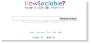 howsociable 54 Free Social Media Monitoring Tools [Update2012]