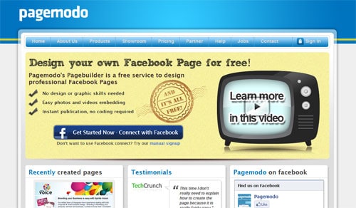 Facebook page tools Pagemodo