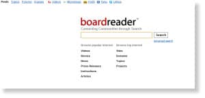 boardreader Free Social Media Monitoring Tools