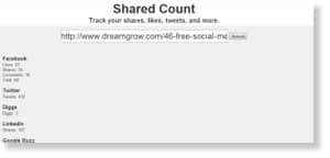 sharedcount Free Social Media Monitoring Tools