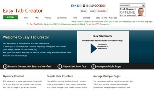 Easy Tab Creator Free Facebook Page Creation Tools