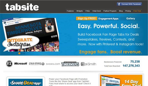 Tabsite Free Facebook Page Creation Tools