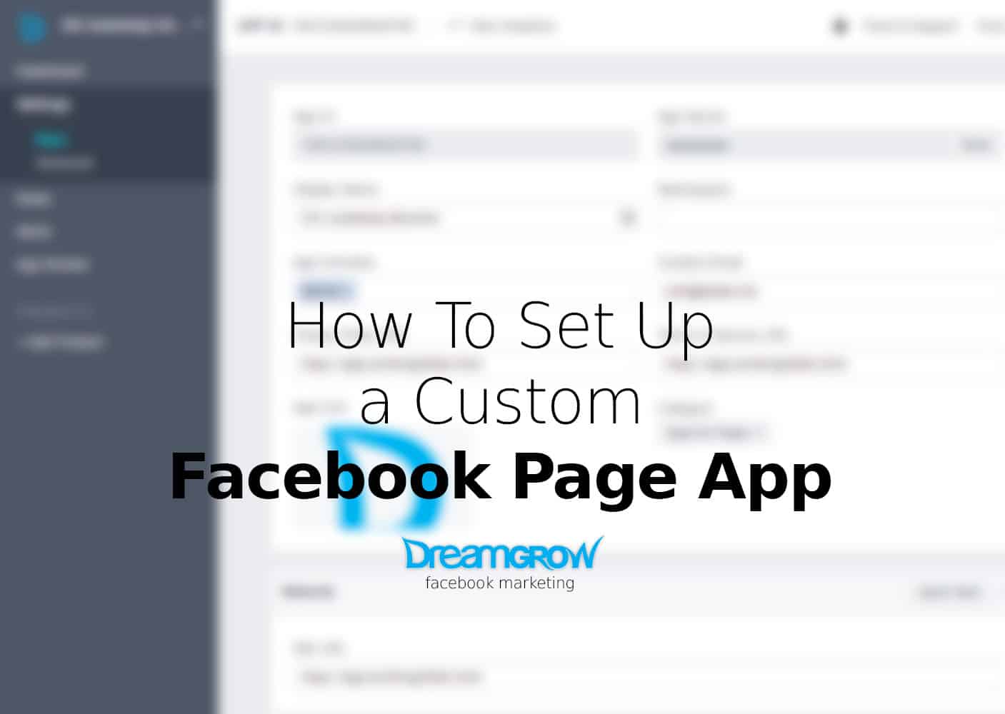 how to set up a custom facebook landing page app