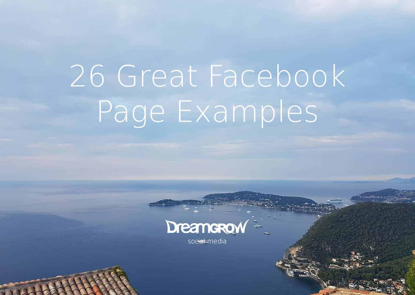 facebook landing page examples