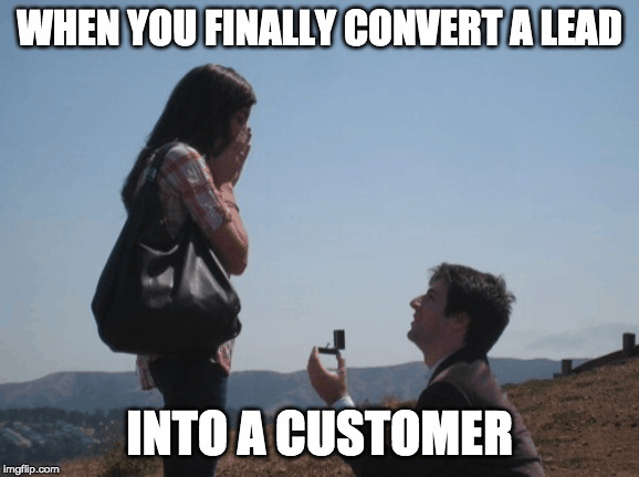 conversión conduce a los clientes