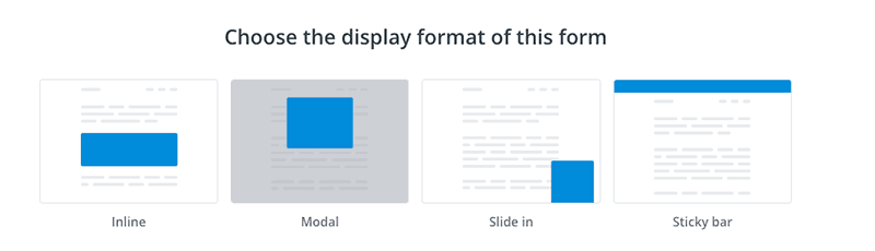 convertkit form types and popups