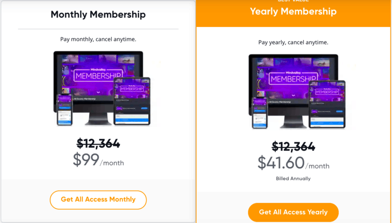Mindvalley's Pricing