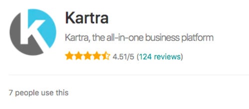 Kartra's review on GetApp