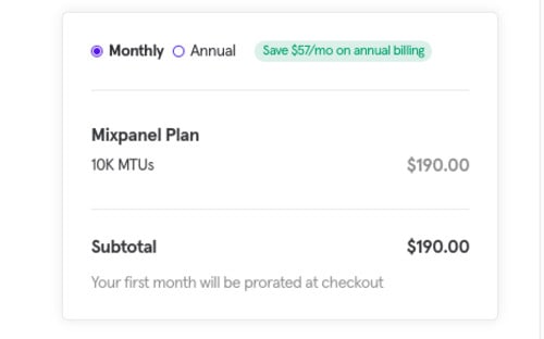 Mixpanel's Pricing Plans