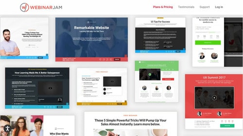 WebinarJam's Landing Page Builder