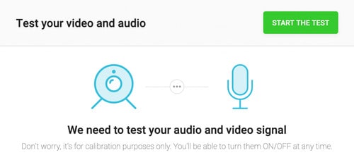 WebinarJam's Last-minute Checklist performs a simple audio and video test to ensure everything is synced and working properly