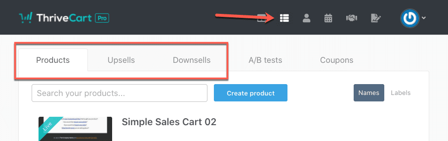 setting upsells and order bumps in thrivecart