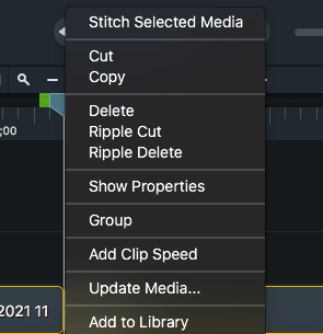 stitching together different clips in camtasia