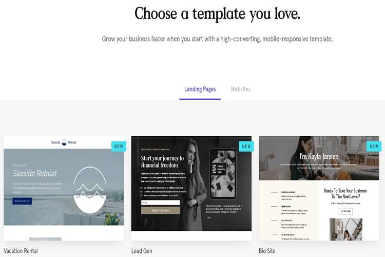 Leadpages template builder