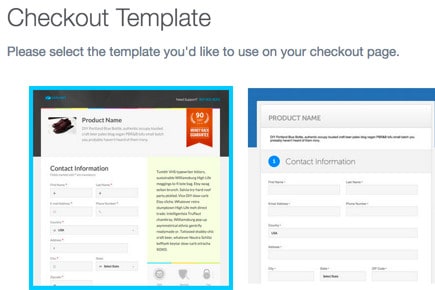 SamCart funnel builder template example one