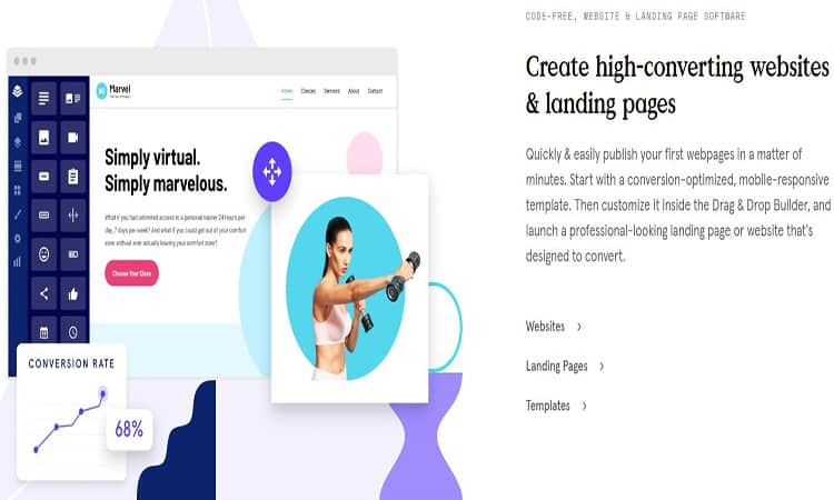 Leadpages landing page builder and editor