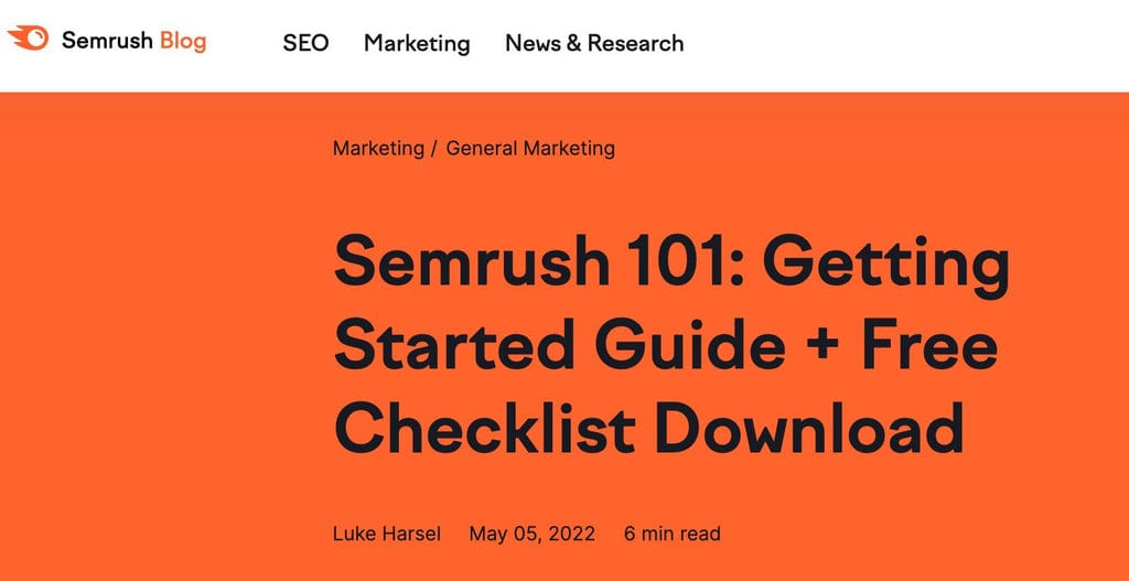 SEMRush 101 and how to start